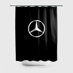 Шторка для душа Mercedes benz logo white, цвет: 3D-принт