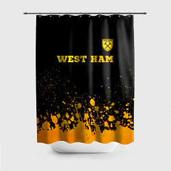 Шторка для душа West Ham - gold gradient посередине, цвет: 3D-принт
