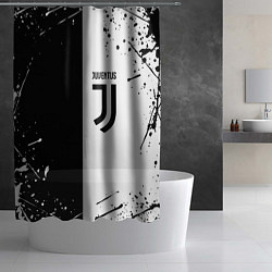 Шторка для душа Juventus краски текстура спорт, цвет: 3D-принт — фото 2