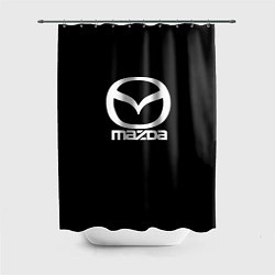 Шторка для душа Mazda logo white, цвет: 3D-принт