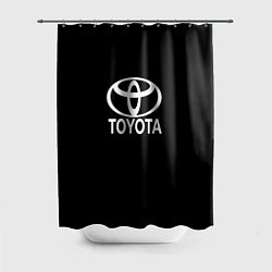 Шторка для душа Toyota white logo, цвет: 3D-принт