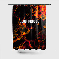 Шторка для душа Club Brugge red lava, цвет: 3D-принт