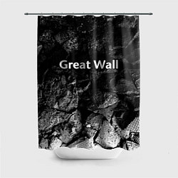 Шторка для душа Great Wall black graphite, цвет: 3D-принт