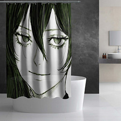 Шторка для душа Зеленоглазая Юбель, цвет: 3D-принт — фото 2