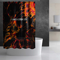 Шторка для душа Manchester City red lava, цвет: 3D-принт — фото 2