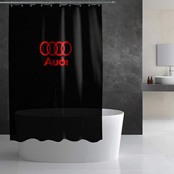 Шторка для душа Audi red logo, цвет: 3D-принт — фото 2