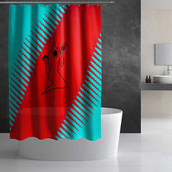 Шторка для душа Kizaru abstract rap, цвет: 3D-принт — фото 2