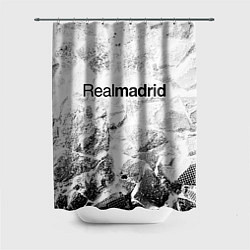 Шторка для душа Real Madrid white graphite, цвет: 3D-принт