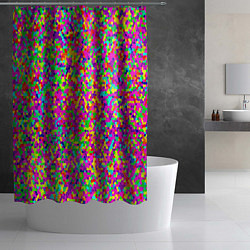 Шторка для душа Паттерн разноцветная мелкая мозаика, цвет: 3D-принт — фото 2
