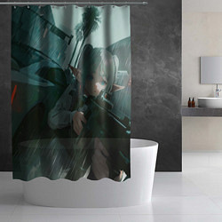 Шторка для душа Фрирен с штурмовой винтовкой, цвет: 3D-принт — фото 2