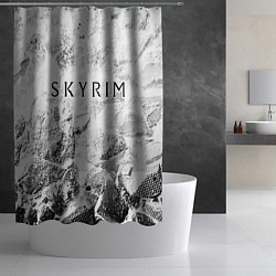 Шторка для душа Skyrim white graphite, цвет: 3D-принт — фото 2