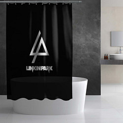 Шторка для душа Linkin park logo brend music, цвет: 3D-принт — фото 2