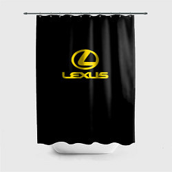 Шторка для душа Lexus yellow logo, цвет: 3D-принт