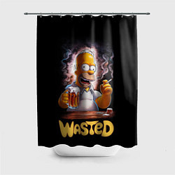 Шторка для душа Homer - wasted, цвет: 3D-принт