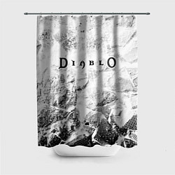 Шторка для душа Diablo white graphite, цвет: 3D-принт