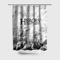 Шторка для ванной Heroes of Might and Magic white graphite