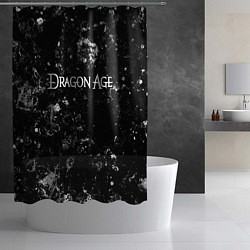 Шторка для душа Dragon Age black ice, цвет: 3D-принт — фото 2