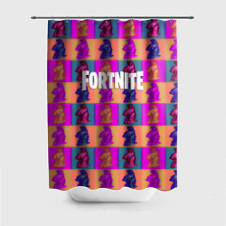 Шторка для душа Fortnite logo pattern game, цвет: 3D-принт