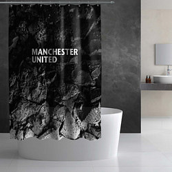 Шторка для душа Manchester United black graphite, цвет: 3D-принт — фото 2