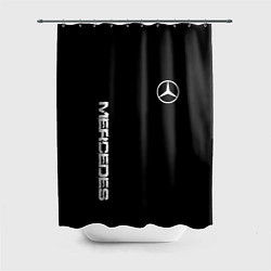 Шторка для душа Mercedes benz logo white auto, цвет: 3D-принт