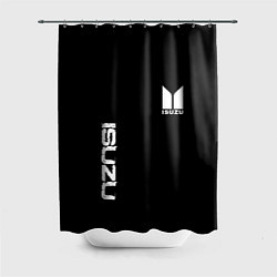 Шторка для душа Isuzu logo white, цвет: 3D-принт