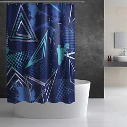 Шторка для душа Яркий абстрактный узор для спорта, цвет: 3D-принт — фото 2