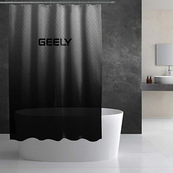 Шторка для душа Geely градиент тёмно-серый, цвет: 3D-принт — фото 2