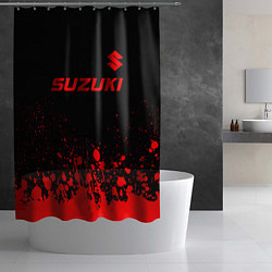 Шторка для душа Suzuki - red gradient посередине, цвет: 3D-принт — фото 2