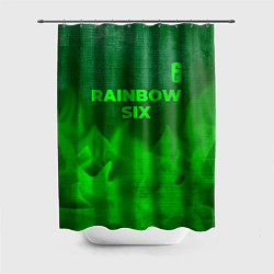 Шторка для душа Rainbow Six - green gradient посередине, цвет: 3D-принт
