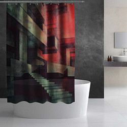 Шторка для душа Бетонный брутализм, цвет: 3D-принт — фото 2