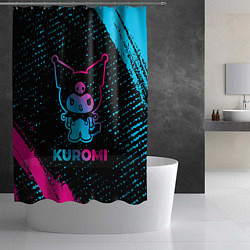 Шторка для душа Kuromi - neon gradient, цвет: 3D-принт — фото 2