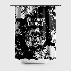 Шторка для душа Hollywood Undead рок пес, цвет: 3D-принт