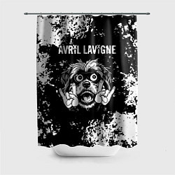 Шторка для душа Avril Lavigne рок пес, цвет: 3D-принт