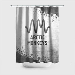 Шторка для душа Arctic Monkeys - white gradient, цвет: 3D-принт