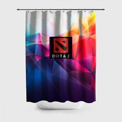 Шторка для душа DOTA geometry neon, цвет: 3D-принт
