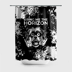 Шторка для душа Bring Me the Horizon рок пес, цвет: 3D-принт