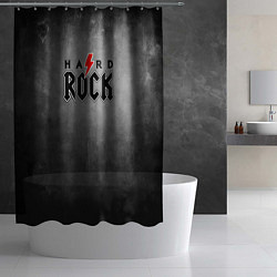 Шторка для душа Hard rock on dark grey, цвет: 3D-принт — фото 2