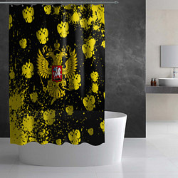 Шторка для душа Жёлтые краски герб, цвет: 3D-принт — фото 2