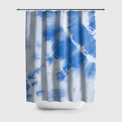 Шторка для душа Синий тай дай, цвет: 3D-принт