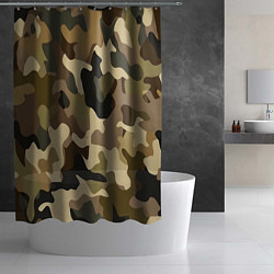 Шторка для душа Милитари камуфляж, цвет: 3D-принт — фото 2