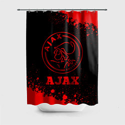 Шторка для душа Ajax - red gradient, цвет: 3D-принт