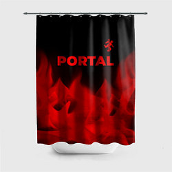 Шторка для душа Portal - red gradient посередине, цвет: 3D-принт