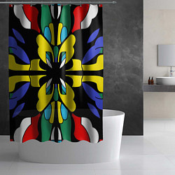 Шторка для душа Яркий калейдоскоп, цвет: 3D-принт — фото 2