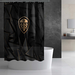 Шторка для душа Leeds United golden poly, цвет: 3D-принт — фото 2