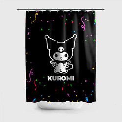Шторка для душа Kuromi конфети, цвет: 3D-принт
