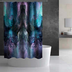 Шторка для душа Фантастический неоновый космос, цвет: 3D-принт — фото 2