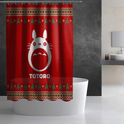 Шторка для душа Totoro new year, цвет: 3D-принт — фото 2