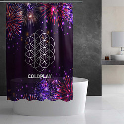 Шторка для душа Праздничный Coldplay, цвет: 3D-принт — фото 2