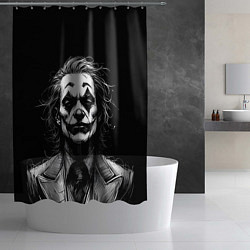 Шторка для душа Joker - clown, цвет: 3D-принт — фото 2