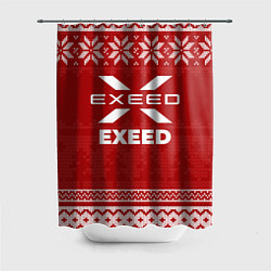 Шторка для душа Новогодний Exeed, цвет: 3D-принт